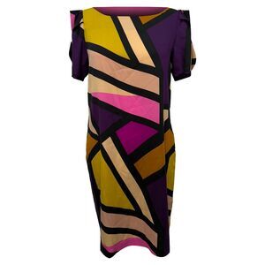 diane von furstenberg batwing silk dress DVF Diane Von Furstenberg Vintage Clara Monochrome Batwing Silk Dress Size 10